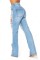 Cross border 2024 big hole jeans women's chain bead chain hanging straight leg pants