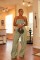 Hot selling strapless vest, straight leg wide leg pants, distressed jeans set