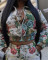 Foreign trade leisure street printed 2-piece jacquard sports hoodie set