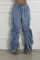 Elastic waistband, drawstring, tie, loose fit, slimming jeans, casual pants, women's pants