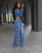 New women's casual washed denim suit