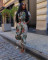 Foreign trade leisure street printed 2-piece jacquard sports hoodie set