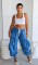The rope can be pulled, the elastic waistband is pulled, the tie is tied, the bow is tied, and the loose and slimming jeans are women's casual pants