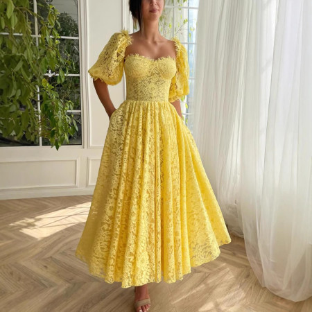 Shoulder sleeves slim fit dress strapless dress mid length skirt