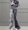 Explosive sequin fringe design micro flared jeans for women ONLY JEANS