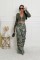 Fashionable camouflage printed work pants for women, elastic high waisted straight leg loose and slimming wide leg pants