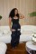 Explosive hollowed out diamond embellished work pants with multiple pockets and elastic jeans for women