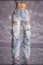 Explosive hollowed out diamond embellished work pants with multiple pockets and elastic jeans for women