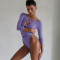 New sexy spicy girl high elasticity knitted see through butterfly bow hollow hot stamping jumpsuit