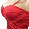Fashionable solid color sexy suspender wrapped in chest, mid sleeve split drawstring dress