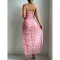 Sexy lingerie, pink Valentine's Day long skirt, thong two-piece set, uniform, tempting women