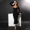 Autumn and winter long sleeved shawl suspender strapless slim and sexy dress