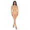 Fashionable women's sexy perspective mesh rhinestone hot stamping slim fit jumpsuit