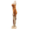 Fashionable solid color sexy suspender wrapped in chest, mid sleeve split drawstring dress