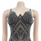 Fashionable women's sleeveless, hip hugging, hot diamond suspender, slim fit dress