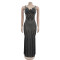 Fashionable women's sleeveless, hip hugging, hot diamond suspender, slim fit dress