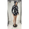 Long sleeved hooded shorts trendy printed fashion sports suit