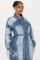 Women's autumn and winter street fashion cross embroidered long windbreaker