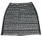 Fashionable women's long sleeved sexy hip hugging short skirt with rhinestone hot stamping two-piece set