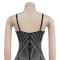 Fashionable women's sleeveless, hip hugging, hot diamond suspender, slim fit dress