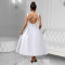 Fashionable women's backless French retro sleeveless long dress