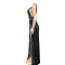 Nightclub Hot Diamond Bead Mesh Sexy Tassel Dress Two Piece Set for Women