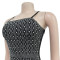 Fashionable women's sexy suspender bag arm slim fit low cut dress