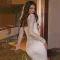 Elegant temperament women's dress long sleeved lace patchwork satin backless slim fit dress