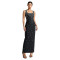 Fashionable women's rhinestone U-neck sleeveless hip hugging tight dress