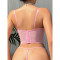 Sexy lingerie embroidered camisole bra thong two-piece set hot selling
