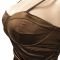 Fashionable solid color sexy suspender wrapped in chest, mid sleeve split drawstring dress