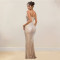 Fashionable women's sleeveless, hip hugging, hot diamond suspender, slim fit dress