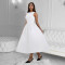 Fashionable women's backless French retro sleeveless long dress