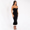 Autumn and winter long sleeved shawl suspender strapless slim and sexy dress