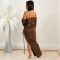 Fashionable solid color sexy suspender wrapped in chest, mid sleeve split drawstring dress