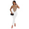 Fashion women's solid color mesh diamond hot stamping pants jumpsuit new style