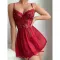 Sexy lingerie lace perspective seduction nightgown thong two-piece set