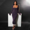 Autumn and winter long sleeved shawl suspender strapless slim and sexy dress
