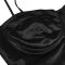 Fashionable solid color sexy suspender wrapped in chest, mid sleeve split drawstring dress