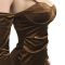 Fashionable solid color sexy suspender wrapped in chest, mid sleeve split drawstring dress