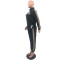 Hot selling thread embroidery embossed long sleeved pants zipper set