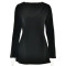 Hot selling new women's dress sexy round neck long sleeved slim fit A-line hip hugging short skirt