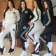 Hot selling thread embroidery embossed long sleeved pants zipper set