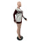 Fashionable casual pullover loose color blocked knitted yarn embroidered sweater
