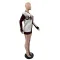 Fashionable casual pullover loose color blocked knitted yarn embroidered sweater