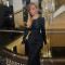 Hot selling sexy and elegant women's dress with a slim fit, lace up, pleated long sleeved dress, long skirt