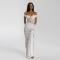 Hot selling new two-piece strapless backless lace jumpsuit half skirt pleated long skirt set