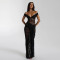 Hot selling new two-piece strapless backless lace jumpsuit half skirt pleated long skirt set