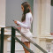 New sexy spicy girl high elasticity knitted see through long sleeved hollow hot stamping jumpsuit for women