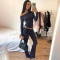 New printed women's suit slim fit long sleeved polka dot top with pleated sexy pants set